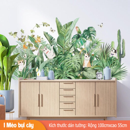 Decal Trang Trí Tường Hoa Lá Bắc Âu – Nhiều Mẫu Đẹp, Dán Dễ, Chống Nước ( Nhiều mẫu ) - Hình ảnh 6
