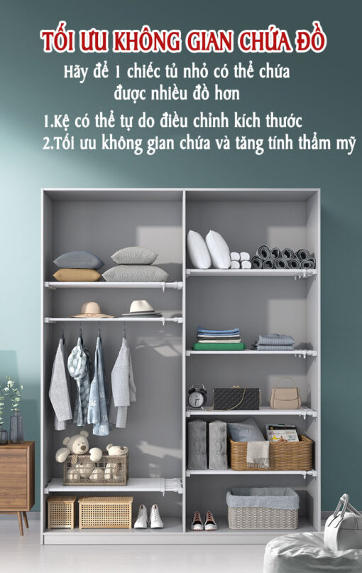 Kệ Chia Ngăn Tủ Đa Năng Thông Minh – Giải Pháp Tiết Kiệm Không Gian Hiệu Quả ( Nhiều size ) - Hình ảnh 4