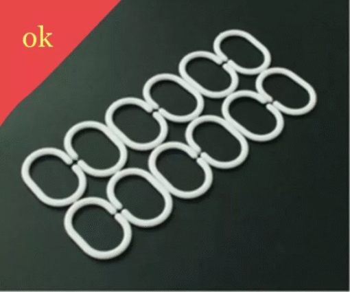 Bộ 12 Khoen Nhựa Treo Rèm Phòng Tắm Màu Trắng – Khoen Tròn Bền Đẹp Dễ Lắp Đặt - Hình ảnh 4