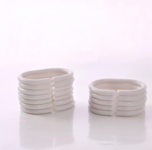 Bộ 12 Khoen Nhựa Treo Rèm Phòng Tắm Màu Trắng – Khoen Tròn Bền Đẹp Dễ Lắp Đặt - Hình ảnh 2