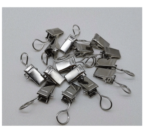 Kẹp Treo Rèm Mini Inox Có Vòng Tháo Rời – Kẹp Treo Vải, Màn Cửa, Rèm Trang Trí Chống Gỉ – Phụ Kiện Treo Rèm Tiện Lợi( Nhiều màu ) - Hình ảnh 2