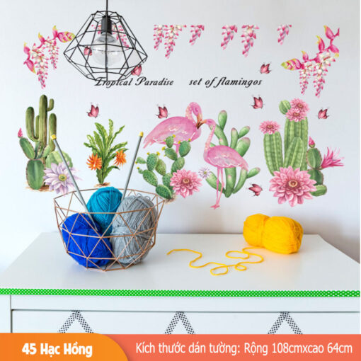 Decal Trang Trí Tường Hoa Lá Bắc Âu – Nhiều Mẫu Đẹp, Dán Dễ, Chống Nước ( Nhiều mẫu ) - Hình ảnh 4