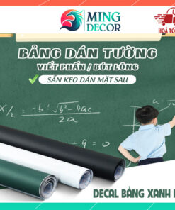 Decal Bảng Xanh Lá Dán Tường Viết Phấn – Tự Dán, Lau Sạch Dễ Dàng, Dán Trên Mọi Bề Mặt, Phù Hợp Học Tập & Trang Trí Sáng Tạo Cho Bé ( Nhiều Size )