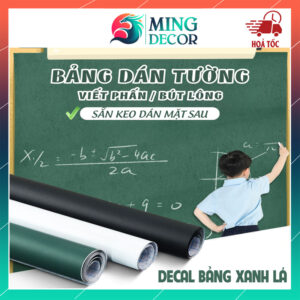 Decal Bảng Xanh Lá Dán Tường Viết Phấn – Tự Dán, Lau Sạch Dễ Dàng, Dán Trên Mọi Bề Mặt, Phù Hợp Học Tập & Trang Trí Sáng Tạo Cho Bé ( Nhiều Size )
