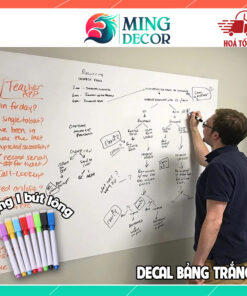 Decal Bảng Trắng Viết Bút Lông Dán Tường – Tự Dán, Lau Sạch Dễ Dàng, Dán Mọi Bề Mặt, Phù Hợp Học Tập & Trang Trí Tiện Lợi Cho Bé