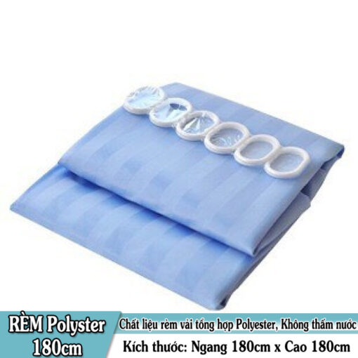 Rèm Phòng Tắm Polyester 180x180cm - Chống Thấm Nước, Chống Ẩm Mốc, Kèm Khoen Nhựa Cao Cấp ( Nhiều mẫu ) - Hình ảnh 2