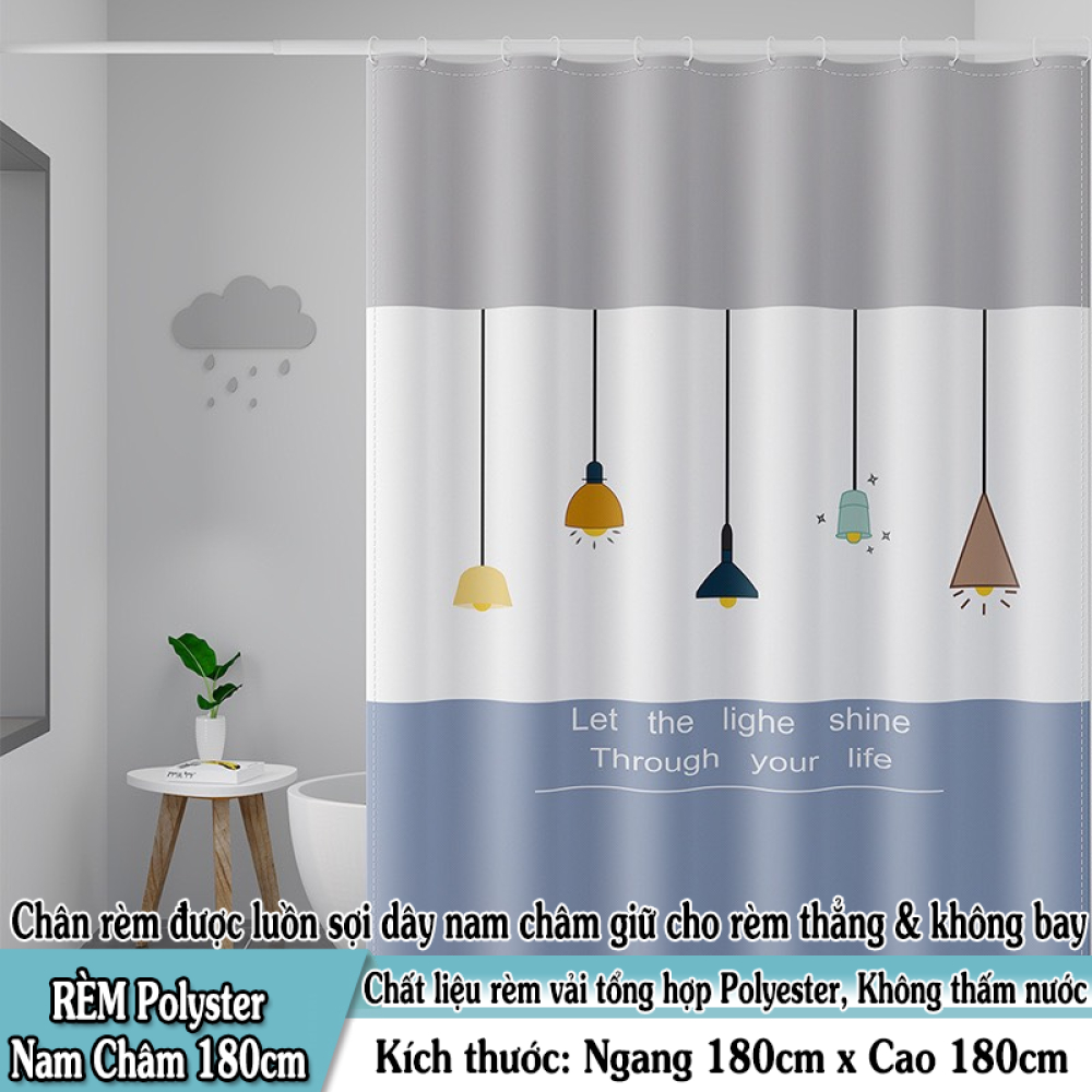 Rèm Phòng Tắm Chống Thấm Nước 02 Mingdecor