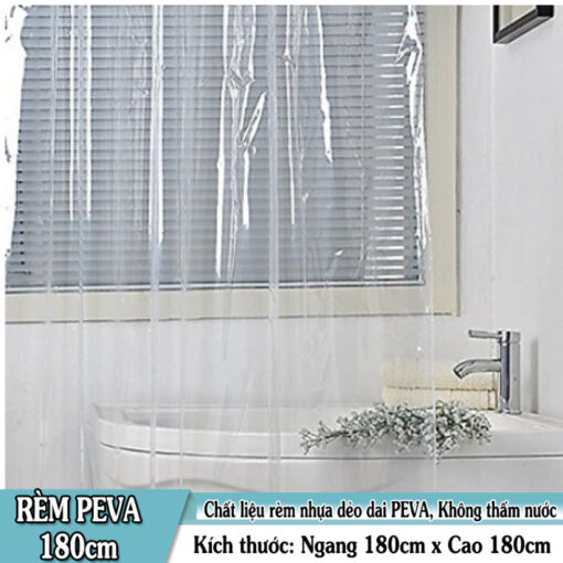 Rèm Phòng Tắm PEVA Họa Tiết 3D Chống Thấm – Kèm Khoen Nhựa, Kích Thước ( Nhiều mẫu ) - Hình ảnh 5