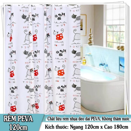 Rèm Phòng Tắm PEVA Chống Thấm Nước - Rèm Cửa Sổ Nhiều Họa Tiết Đẹp, Bền Đẹp, Dễ Vệ Sinh( Nhiều mẫu ) - Hình ảnh 7