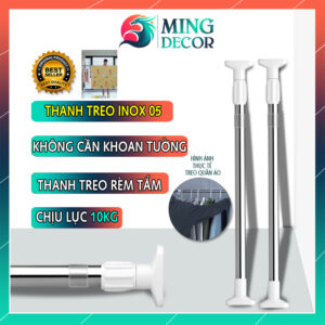 Thanh Treo Rèm Đa Năng Không Cần Khoan Tường – Giải Pháp Treo Rèm Tiện Lợi, Bền Đẹp, Giá Tốt ( Mã 05 ) không núm