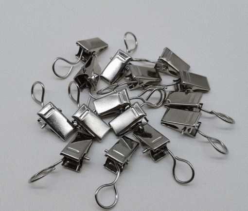 Kẹp Treo Rèm Mini Inox Có Vòng Tháo Rời – Kẹp Treo Vải, Màn Cửa, Rèm Trang Trí Chống Gỉ – Phụ Kiện Treo Rèm Tiện Lợi( Nhiều màu ) - Hình ảnh 4