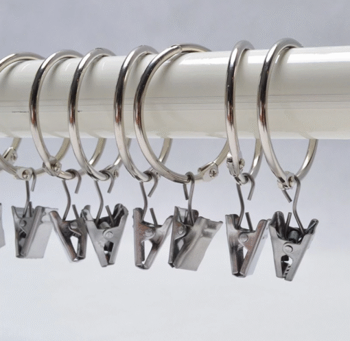 Kẹp Treo Rèm Mini Inox Có Vòng Tháo Rời – Kẹp Treo Vải, Màn Cửa, Rèm Trang Trí Chống Gỉ – Phụ Kiện Treo Rèm Tiện Lợi( Nhiều màu ) - Hình ảnh 3