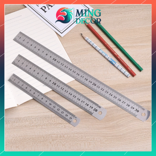 Thước Kẻ Sắt 15cm – 20cm – 30cm Chính Xác, Bền Bỉ – Dùng Cho Học Tập, Cơ Khí, Kỹ Thuật