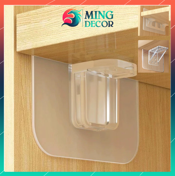 Miếng Dán Chốt Đỡ Kệ Gỗ Treo Tường Ke Góc Chữ L – Không Cần Khoan, Dính Chắc, Tiết Kiệm Không Gian ( Nhiều mẫu )