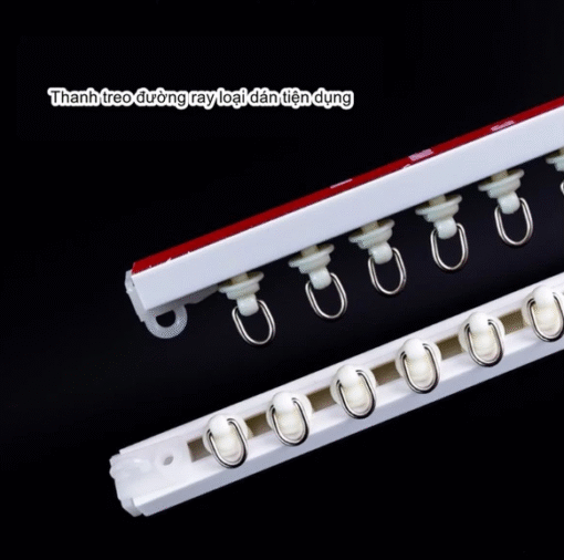 Thanh Treo Rèm Dán Tường, Dán Trần Dạng Ray Trượt – Không Cần Khoan, Lắp Đặt Nhanh, Trượt Êm, Chịu Lực Tốt( nhiều size ) - Hình ảnh 3