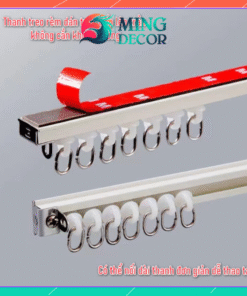 Thanh Treo Rèm Dán Tường, Dán Trần Dạng Ray Trượt – Không Cần Khoan, Lắp Đặt Nhanh, Trượt Êm, Chịu Lực Tốt( nhiều size )