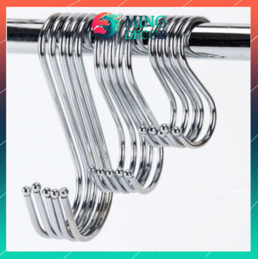 Móc Treo Đồ Chữ S Inox– Móc Treo Đa Năng, Siêu Bền, Tiện Lợi Cho Mọi Không Gian( Nhiều size )