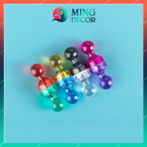 Ghim Nam Châm Nhựa Trong Suốt Nhiều Màu – Bám Chắc, Tiện Dụng Cho Văn Phòng & Tủ Lạnh