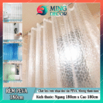 Rèm Phòng Tắm PEVA Họa Tiết 3D Chống Thấm – Kèm Khoen Nhựa, Kích Thước ( Nhiều mẫu )
