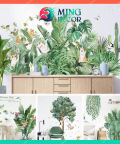 Decal Trang Trí Tường Hoa Lá Bắc Âu – Nhiều Mẫu Đẹp, Dán Dễ, Chống Nước ( Nhiều mẫu )
