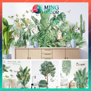 Decal Trang Trí Tường Hoa Lá Bắc Âu – Nhiều Mẫu Đẹp, Dán Dễ, Chống Nước ( Nhiều mẫu )