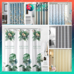 Rèm Phòng Tắm Polyester 180x180cm – Chống Thấm Nước, Chống Ẩm Mốc, Kèm Khoen Nhựa Cao Cấp ( Nhiều mẫu )