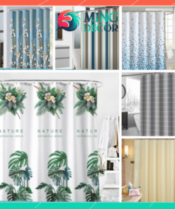 Rèm Phòng Tắm Polyester 180x180cm - Chống Thấm Nước, Chống Ẩm Mốc, Kèm Khoen Nhựa Cao Cấp ( Nhiều mẫu )