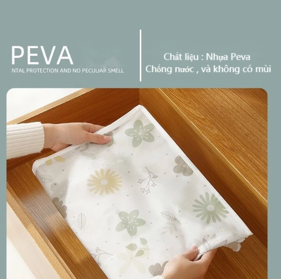 Túi Đựng Đồ Tiện Dụng Trong Suốt PEVA – Họa Tiết Hoạt Hình Dễ Thương, Chống Nước, Gập Gọn ( nhiều size ) - Hình ảnh 7