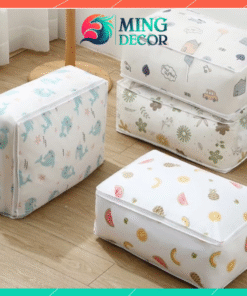 Túi Đựng Đồ Tiện Dụng Trong Suốt PEVA – Họa Tiết Hoạt Hình Dễ Thương, Chống Nước, Gập Gọn ( nhiều size )