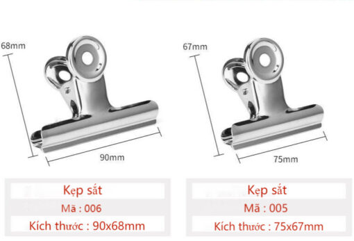 Kẹp Kim Loại Lò Xo Chống Gỉ Cứng Cáp – Kẹp Tài Liệu, Vải, Giấy Trưng Bày Đa Năng ( Nhiều size ) - Hình ảnh 4