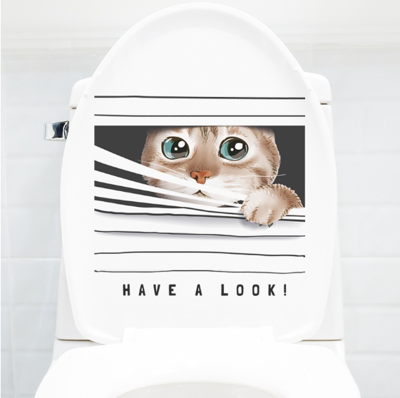 Decal Dán Toilet Em Bé và Nhiều Hoạ Tiết – PVC Không Thấm Nước, Keo Sẵn, Bóc Dán Từng Chi Tiết - Hình ảnh 6