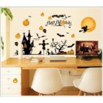 Decal Halloween 2025 – Dán Tường Lâu Đài Ma Quái, Phù Thủy, Bí Ngô