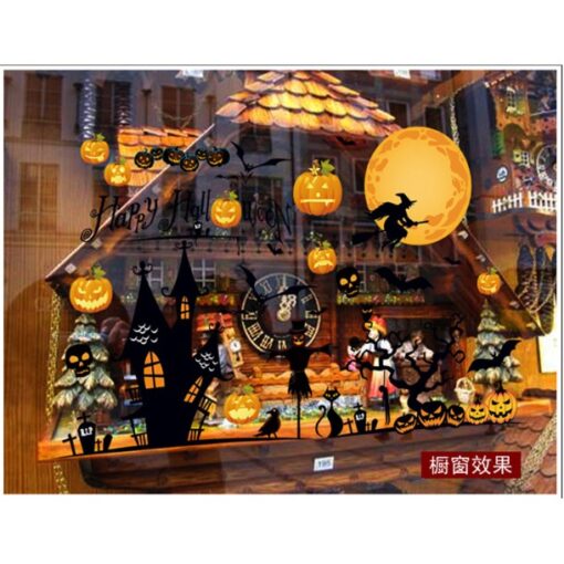 Decal Halloween 2025 – Dán Tường Lâu Đài Ma Quái, Phù Thủy, Bí Ngô - Hình ảnh 3