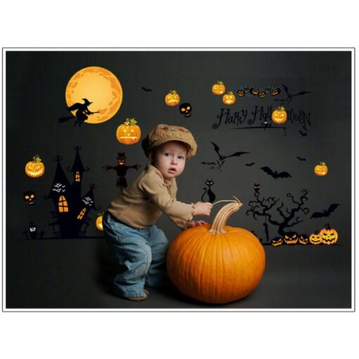Decal Halloween 2025 – Dán Tường Lâu Đài Ma Quái, Phù Thủy, Bí Ngô - Hình ảnh 7