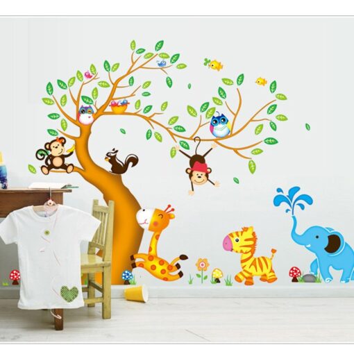 Decal Dán Tường Cho Bé – Trang Trí Thú Rừng Dễ Thương, Vừa Học Vừa Chơi - Hình ảnh 4