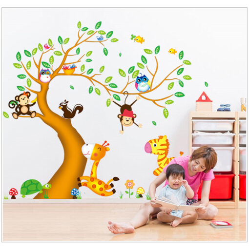 Decal Dán Tường Cho Bé – Trang Trí Thú Rừng Dễ Thương, Vừa Học Vừa Chơi - Hình ảnh 7