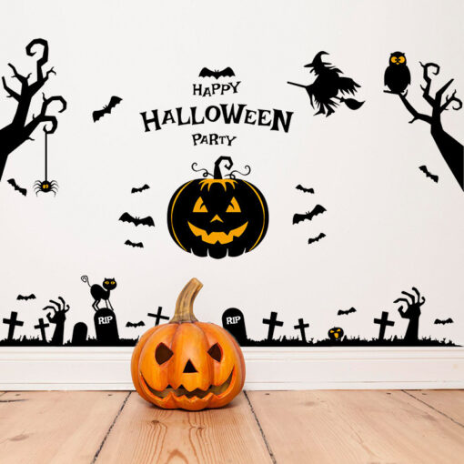 Decal Halloween 2025 - Tổng Hợp Sẵn Keo Các Mẫu Đặc Sắc Bé Phù Thủy, Bí Ngô, Thần Chết – Sticker Dán Kính Có Sẵn Keo, Dễ Dán, Dễ Trang Trí - Hình ảnh 4