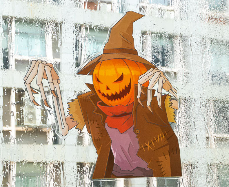 Decal halloween 2025 bí ngô