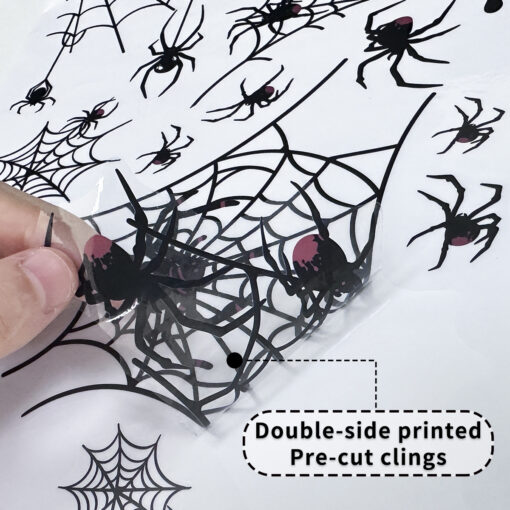 Decal Halloween 2025 Hít Tĩnh Điện Combo Dán Kính – Mẫu Dơi & Nhện Kinh Dị (BQ365–BQ368) - Hình ảnh 3