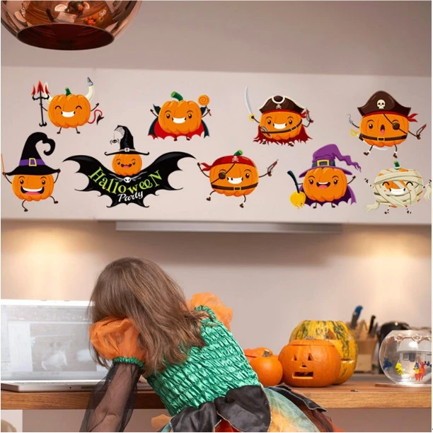 Decal Halloween 2025 Bí Ngô Hoạt Hình Dễ Thương – Trang Trí Phòng Bé Vui Nhộn & Sáng Tạo - Hình ảnh 6