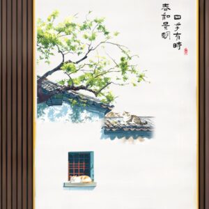 Decal-la-bac-au-dan-tuong-mau-meo-tren-mai-ngoi-co-dien (1)