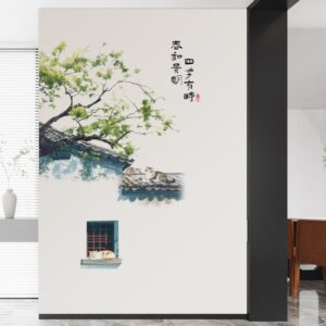 Decal-la-bac-au-dan-tuong-mau-meo-tren-mai-ngoi-co-dien (5)