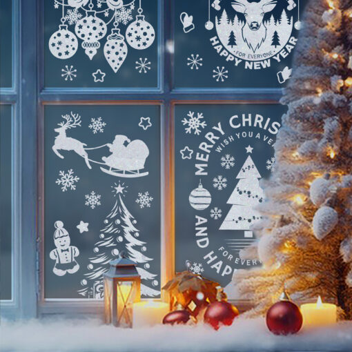 Decal Noel 2025 Hít Tĩnh Điện – Bộ Trang Trí Cửa Kính Cây Thông, Tuần Lộc, Ông Già Noel, Bông Tuyết Đẹp Lung Linh - Hình ảnh 5