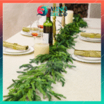 Dây Lá Thông Trang Trí Noel PE Dài 2m7 Có Đèn Led – Trang Trí Cửa, Cầu Thang, Lò Sưởi, Bàn Tiệc Sang Trọng