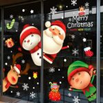 Decal Noel 2026 Snowman – Ông Già Noel – Tuần Lộc & Yêu Tinh – Hít Tĩnh Điện – Khổ 50×70 | Trang Trí Giáng Sinh Dễ Thương Cho Cửa Kính