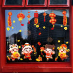 Decal Tết Bé Múa Lân 2026 – Decal Tết Hít Tĩnh Điện – Decal Tết 60×90 cm | MingDecor