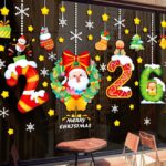 Decal Noel 2026 Kẹo Gậy – Ông Già Noel Vòng Hoa – Hít Tĩnh Điện (Khổ 45×60) – Trang Trí Giáng Sinh Rực Rỡ Cho Cửa Kính