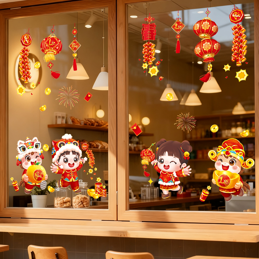 Decal Tết Bé Múa Lân 2026 – Decal Tết Hít Tĩnh Điện – Decal Tết 60x90 cm | MingDecor - Hình ảnh 7