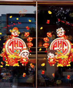 Decal Tết Bé Cầm Trống 2026 – Decal Tết Hít Tĩnh Điện – Decal Tết 60x90 cm | MingDecor