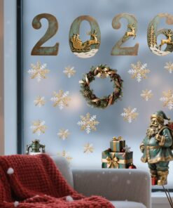 decal-noel-2026-hit-tinh-dien-chu-2026-vintage-hoa-tuyet-ong-gia-noel-co-dien-trang-tri-kinh